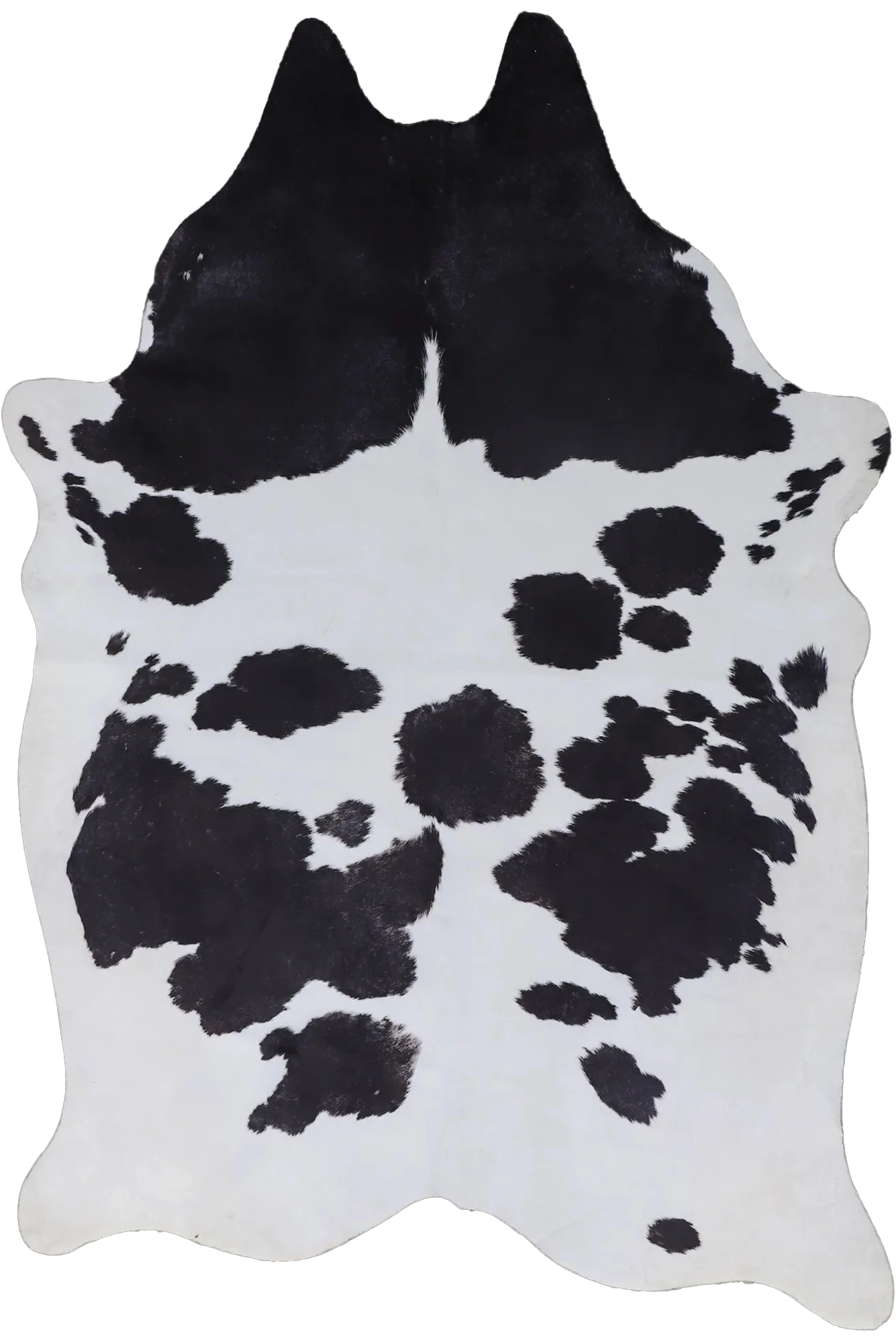 Faux Cowhide Fur Rug  - 900 Black-White