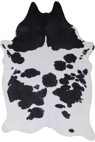 Faux Cowhide Fur Rug  - 900 Black-White