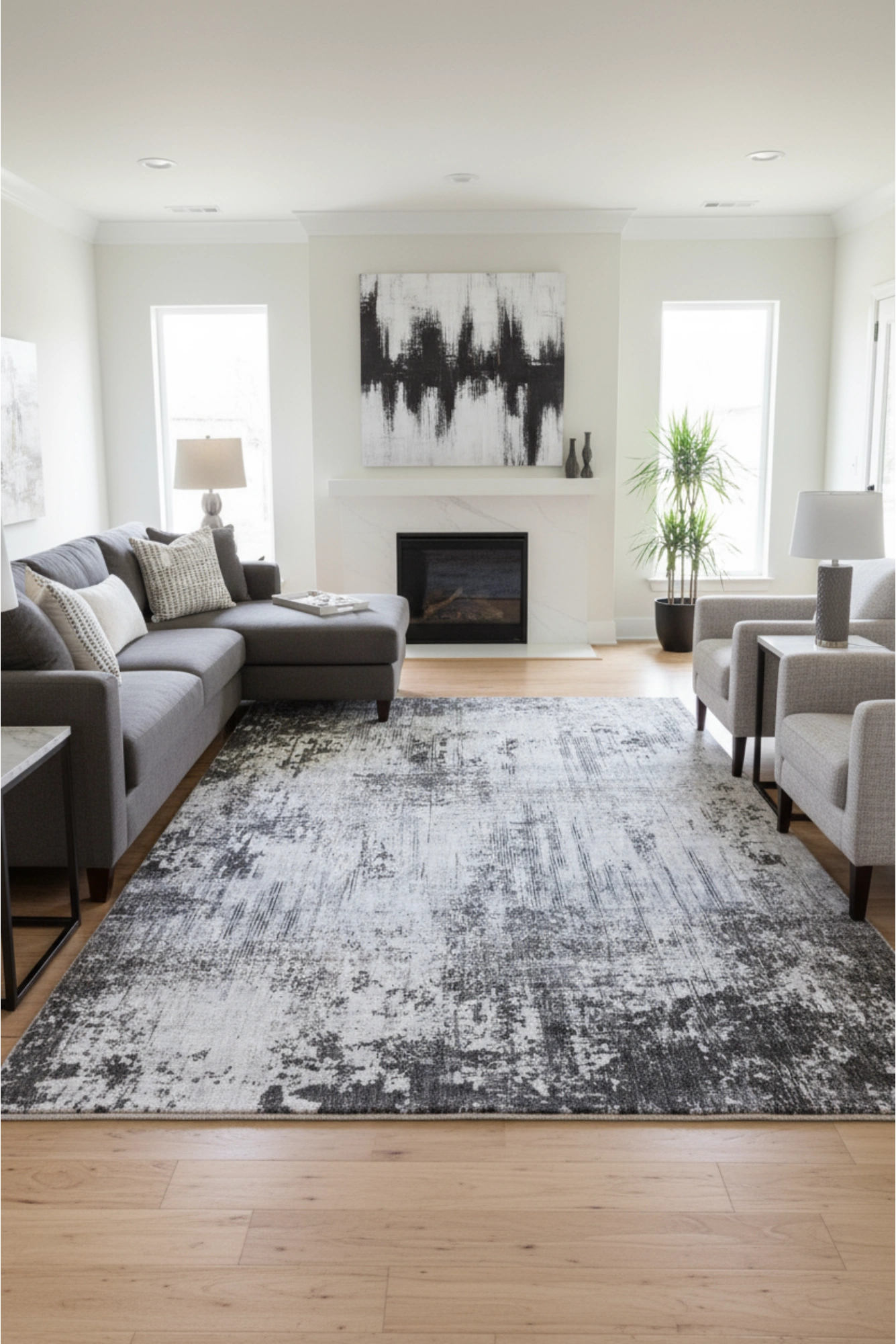 Georgia Contemporary Rug - 103 Charcoal