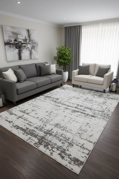 Brilliant Abstract Rug - 106 White