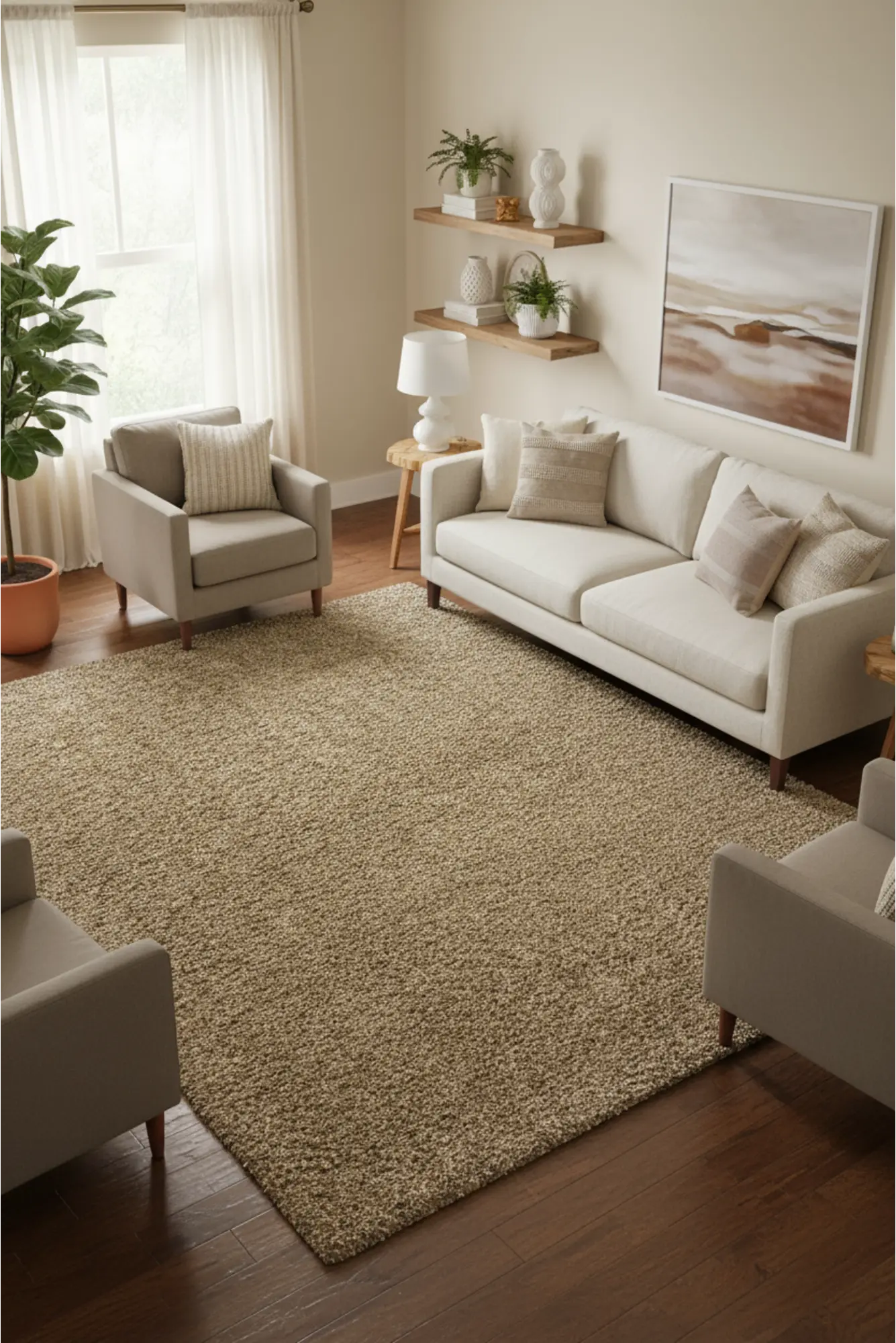 Singapore Plain Rug 103 - Brown