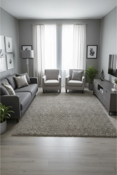 Singapore Plain Rug 102 - Dark Grey