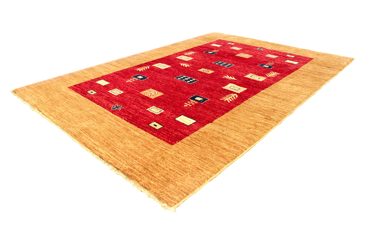 Gabbeh Hand Knotted Wool Rug 212x144cm