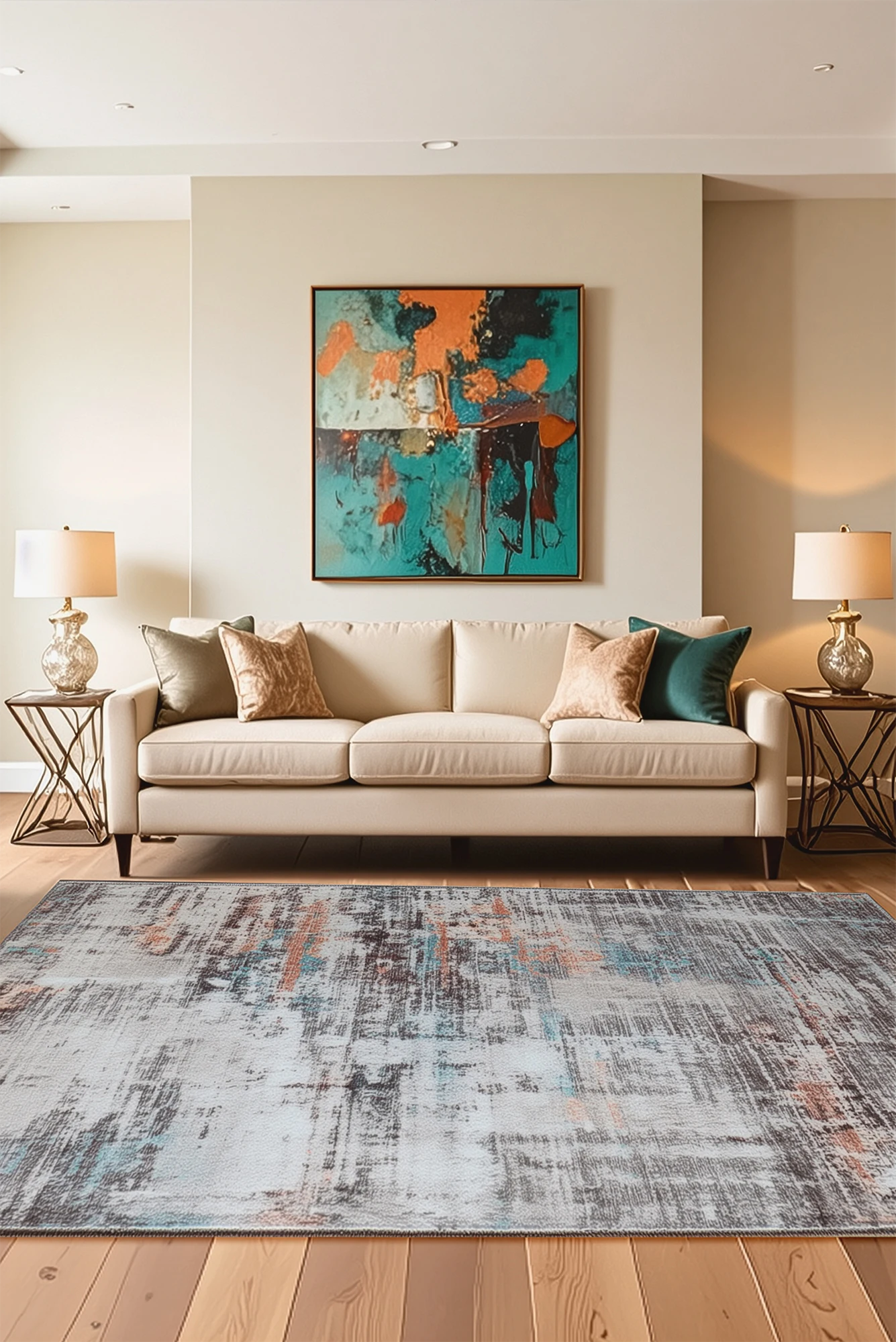 Gia Washable Abstract Rug - 107