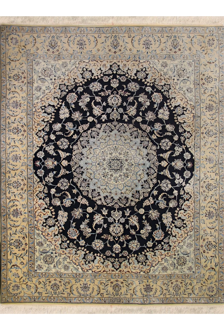 Habibian Medallion Hand Knotted Wool & Silk Rug 195x160 cm