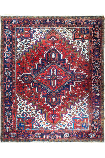 Heriz Persian Hand Knotted Rug 300x245 cms