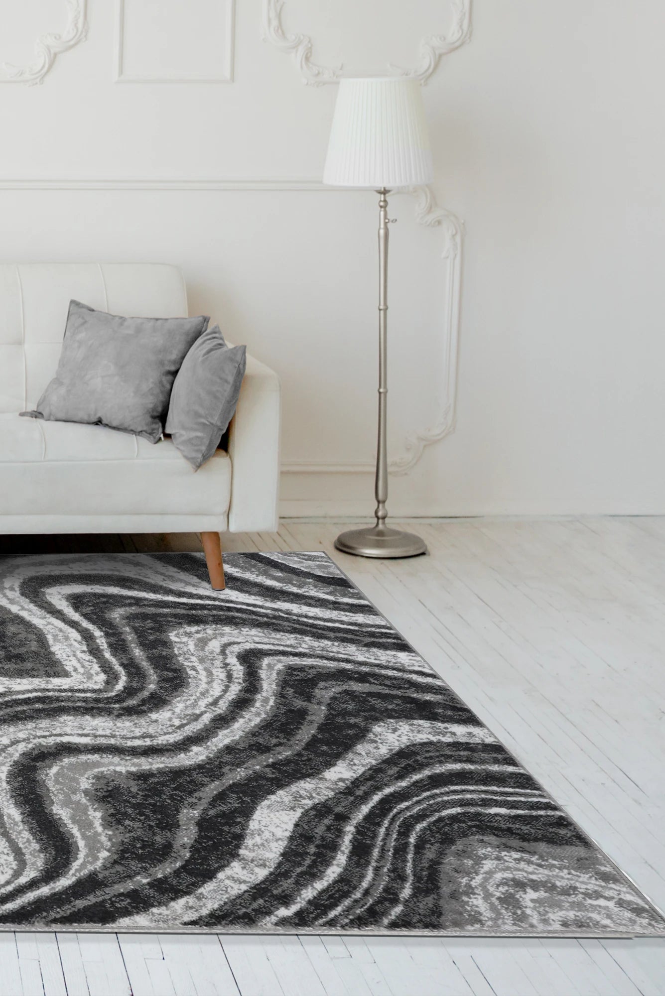 Hobart Distressed Rug - 104 Grey