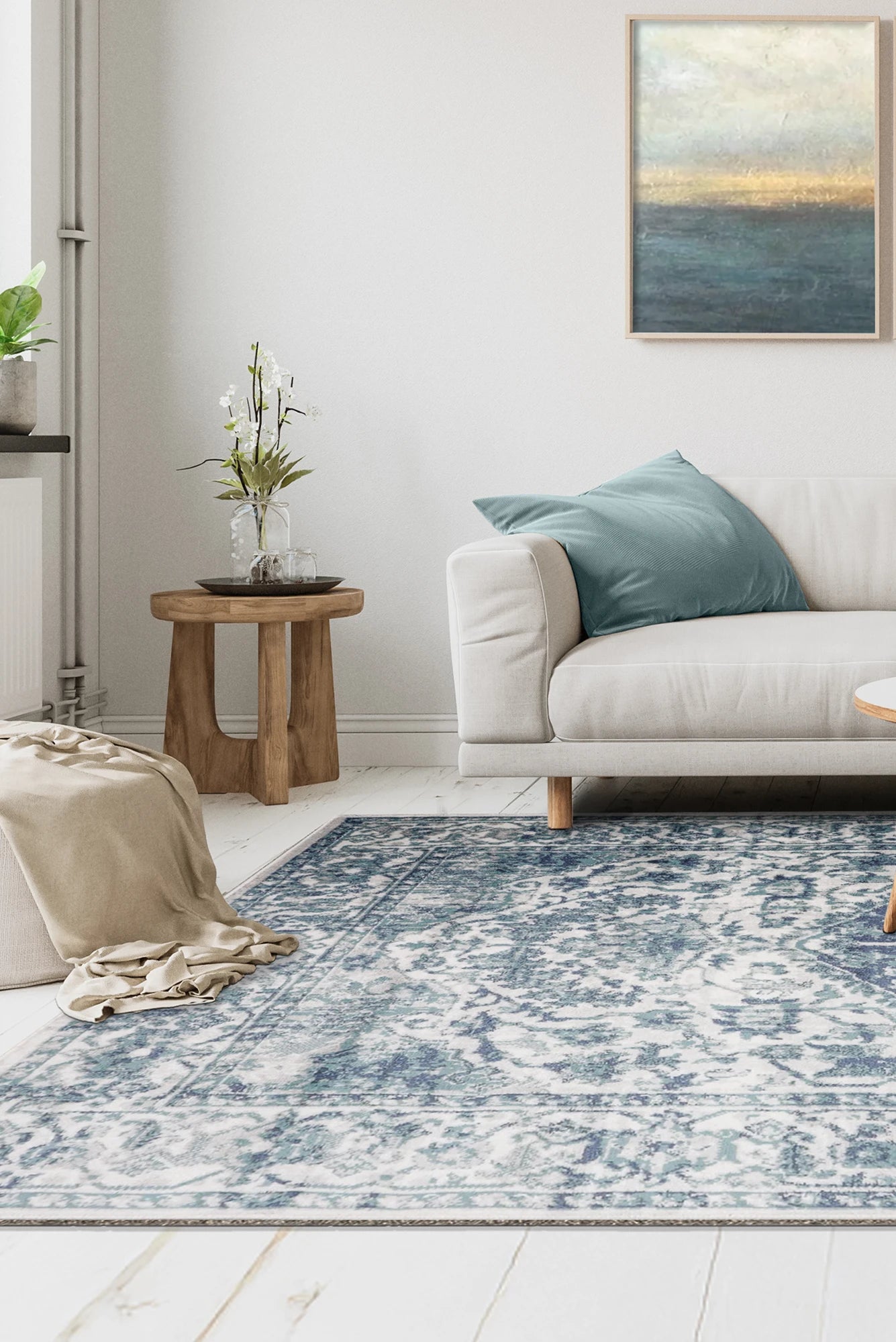 Hobart Distressed Rug - 106 Navy