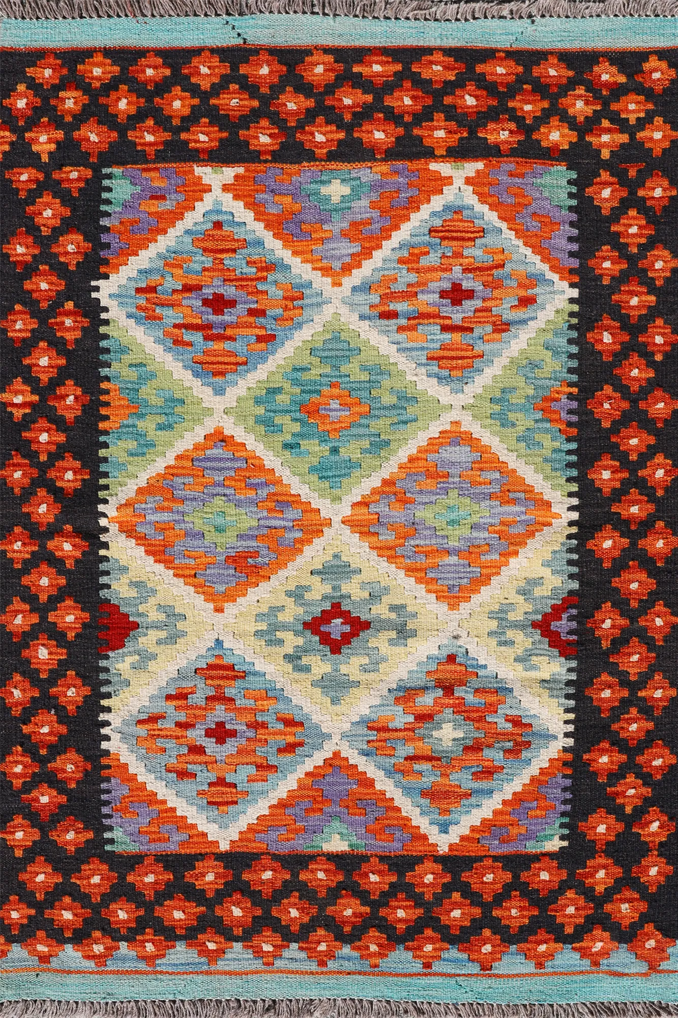 Afghan Kilim Zari Hand Knotted Rug - 149x95cm