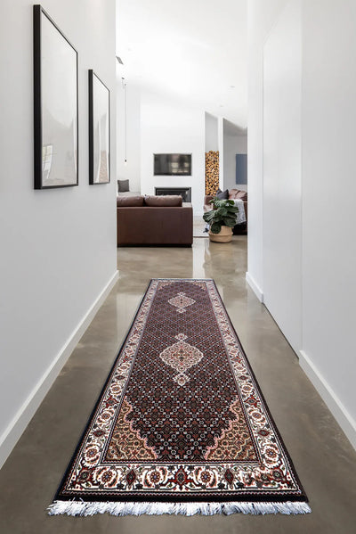 Tabriz Hand Knotted Hallway Runner - 249x82cm