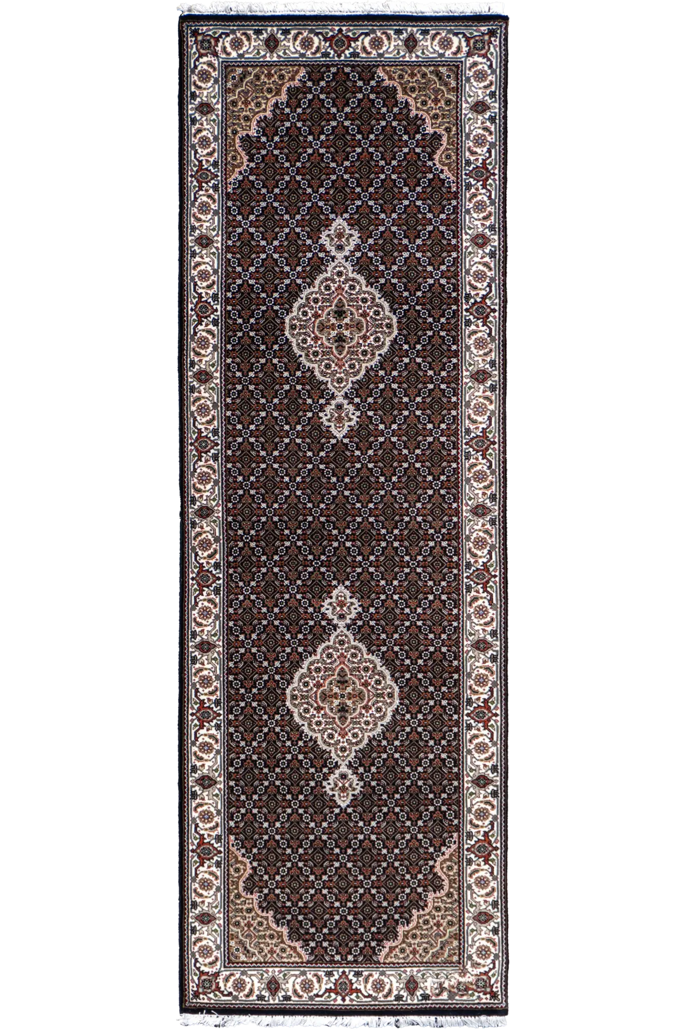 Tabriz Hand Knotted Hallway Runner - 249x82cm