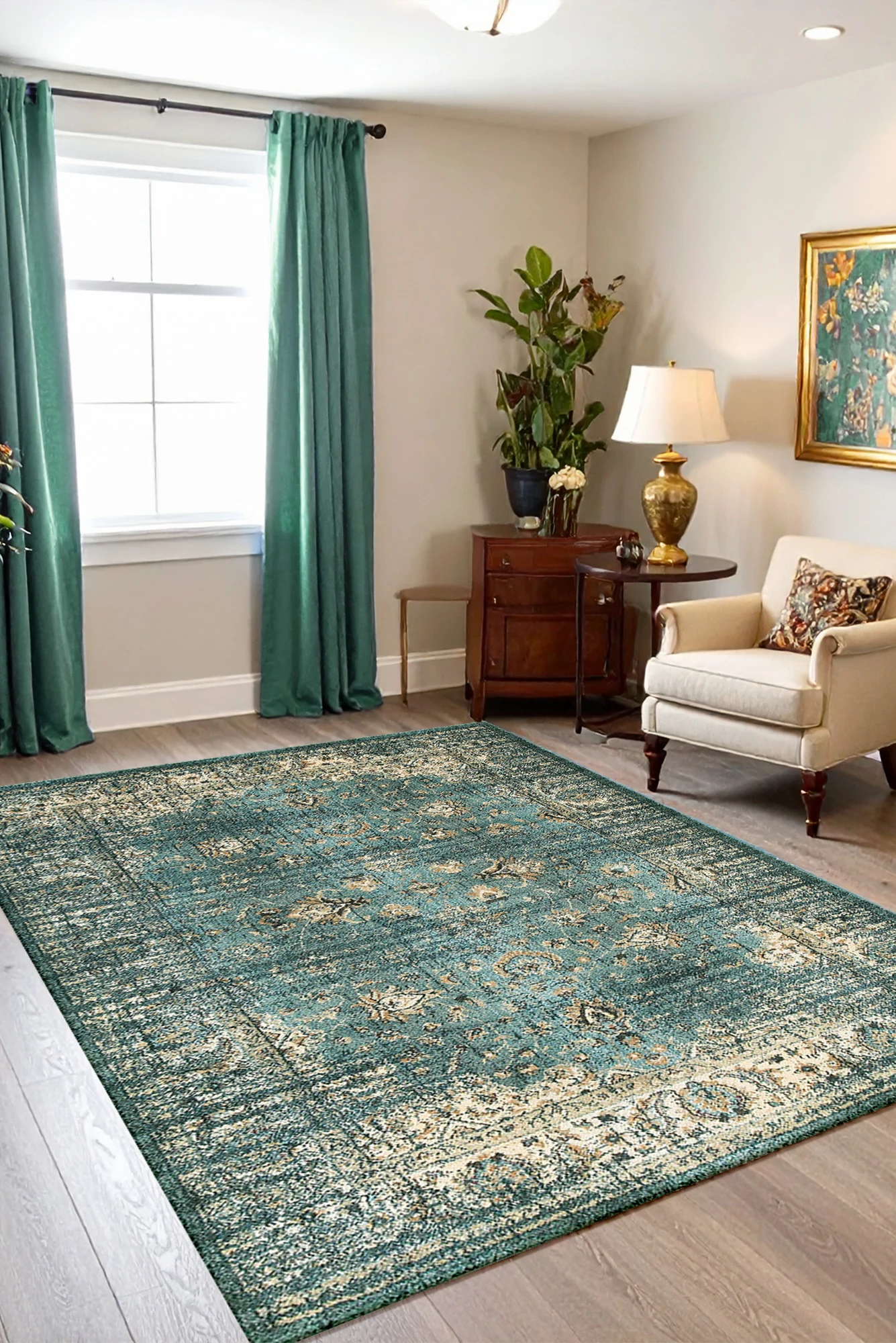 Jasmine Traditional Rug - 101 Blue