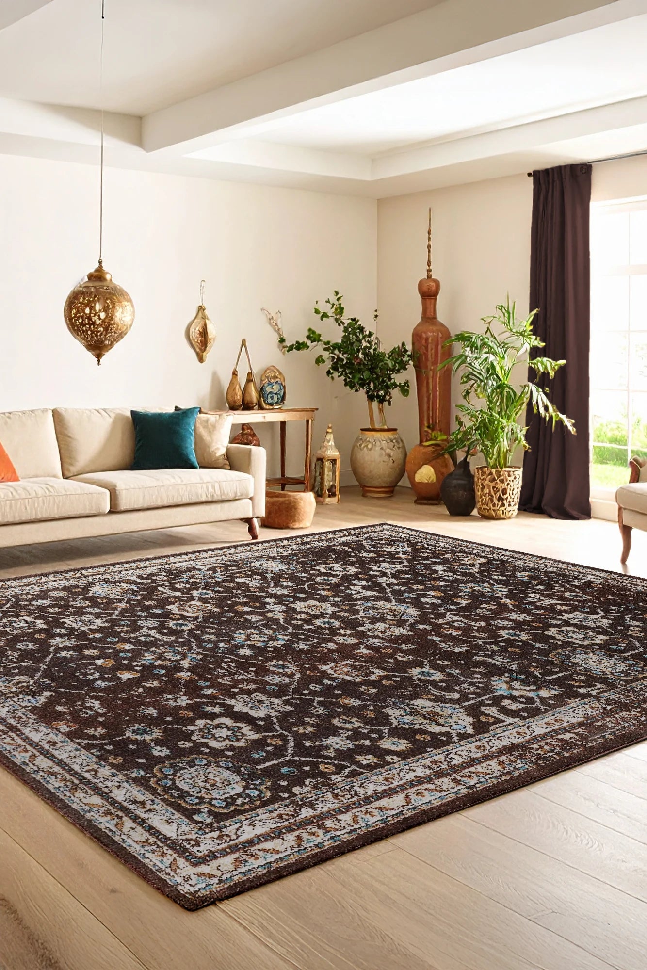 Jasmine Traditional Rug - 107 Brown