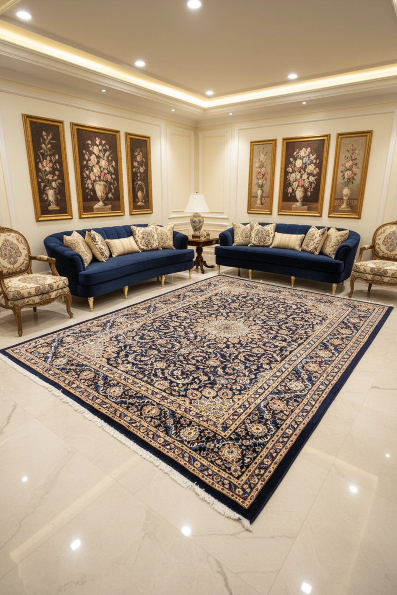 Kashan - Persian Hand Knotted Rug - 363x250cm