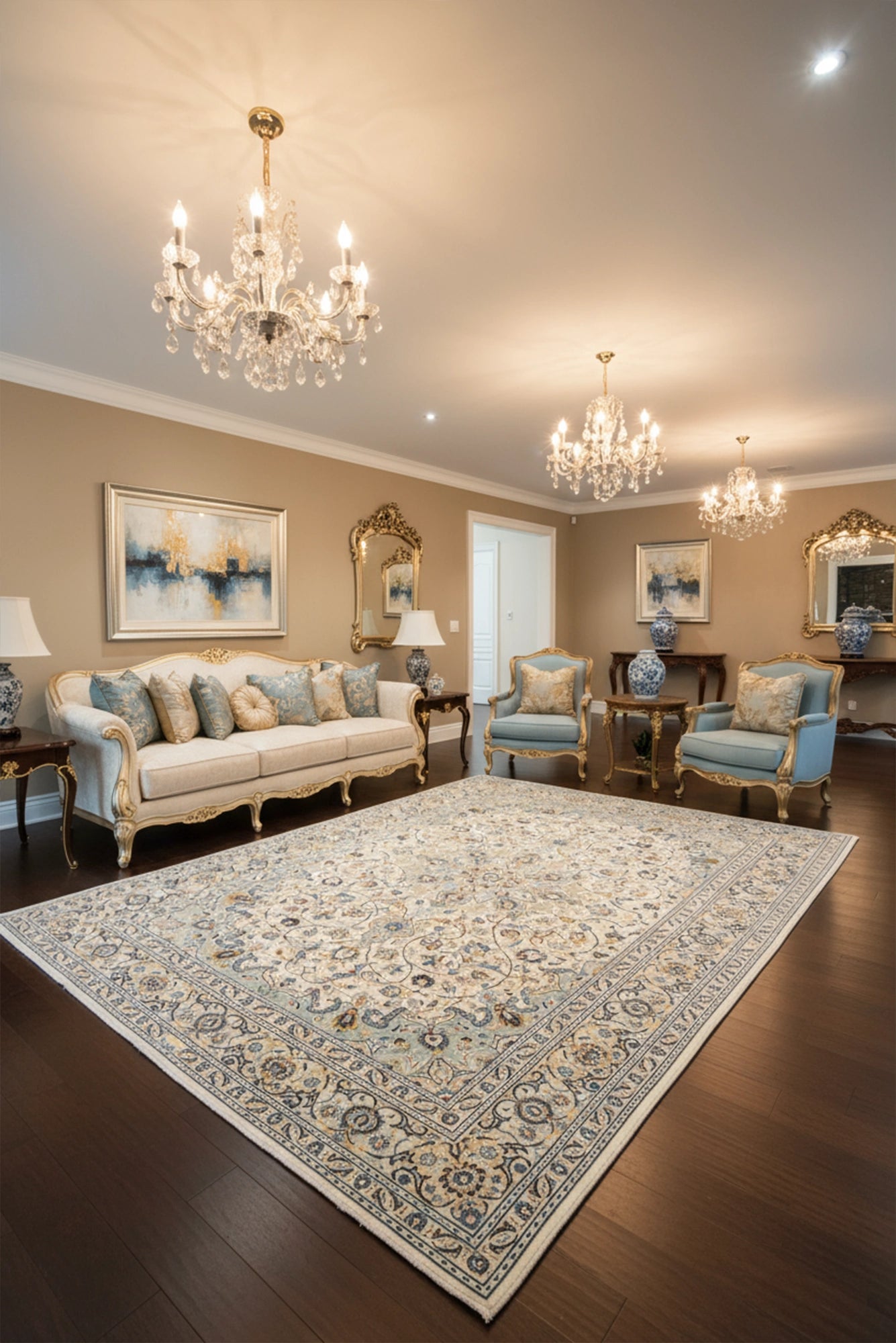 Kashan - Persian Hand Knotted Rug - 365x255cm
