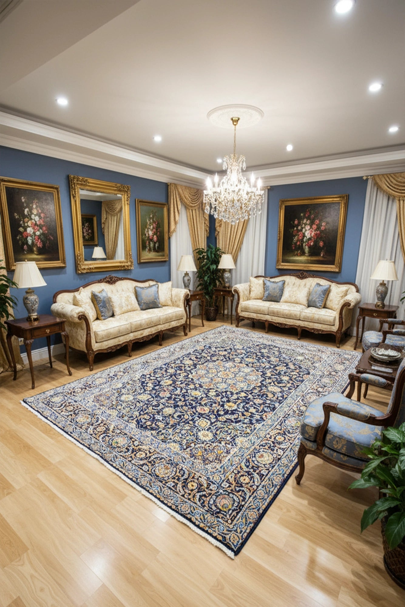 Kashan - Persian Hand Knotted Rug - 390x295 cms