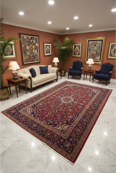 Kashan - Persian Hand Knotted Rug 102 - 300x200cms