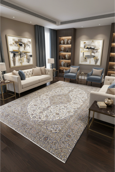 Kashan - Persian Hand Knotted Rug 102 - 390x285 cms