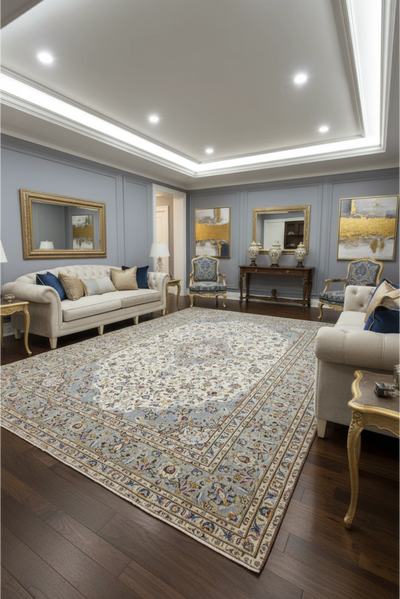 Kashan - Persian Hand Knotted Rug 103 - 300x200cms