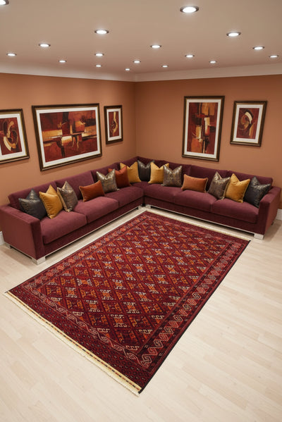 Kilim - Russian Hand Woven 100% Wool Rug - 253x153 cms