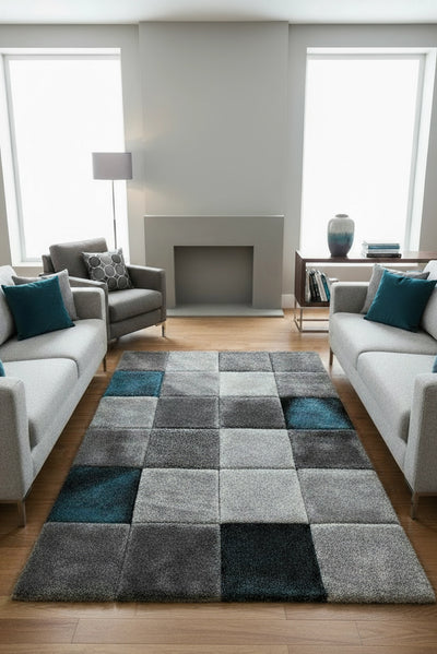 Love Abstract Rug - 121 Blue