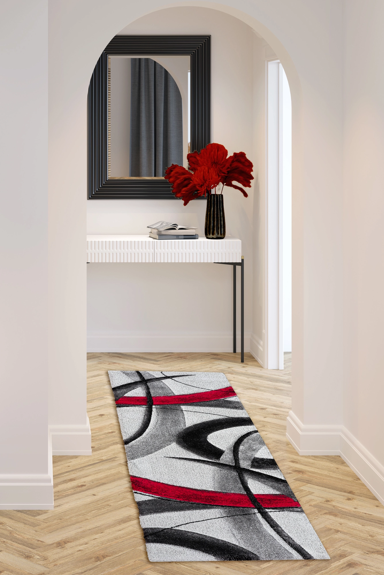 Love Abstract Rug - 108 Red