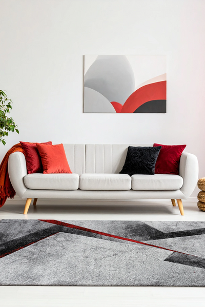 Love Abstract Rug - 119 Red