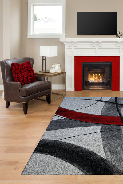 Love Abstract Rug - 107 Red