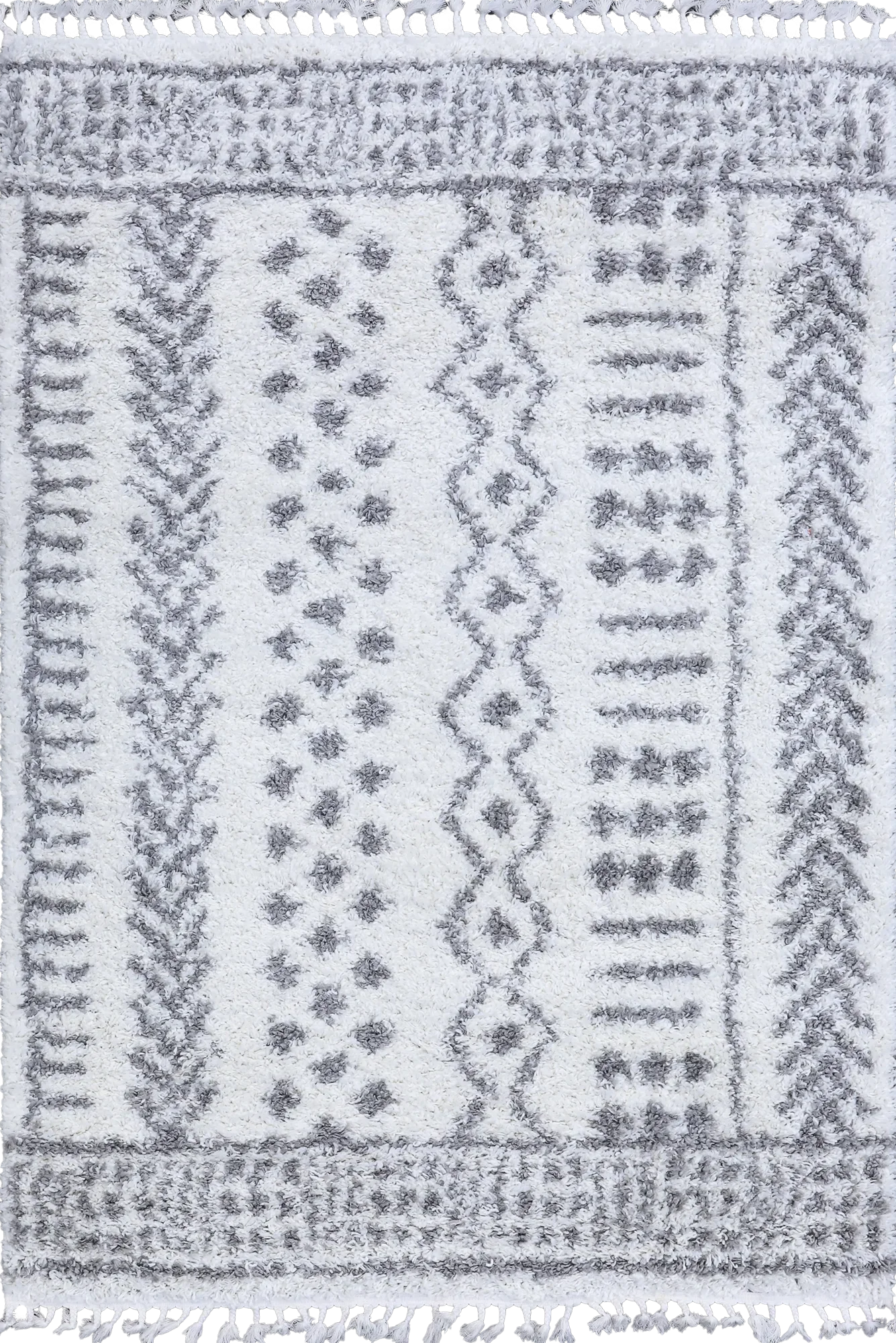 Luxor Shaggy Rug - 104 Grey