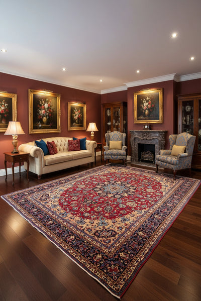 Mashad 430x300cm Persian Hand Knotted Wool Rug