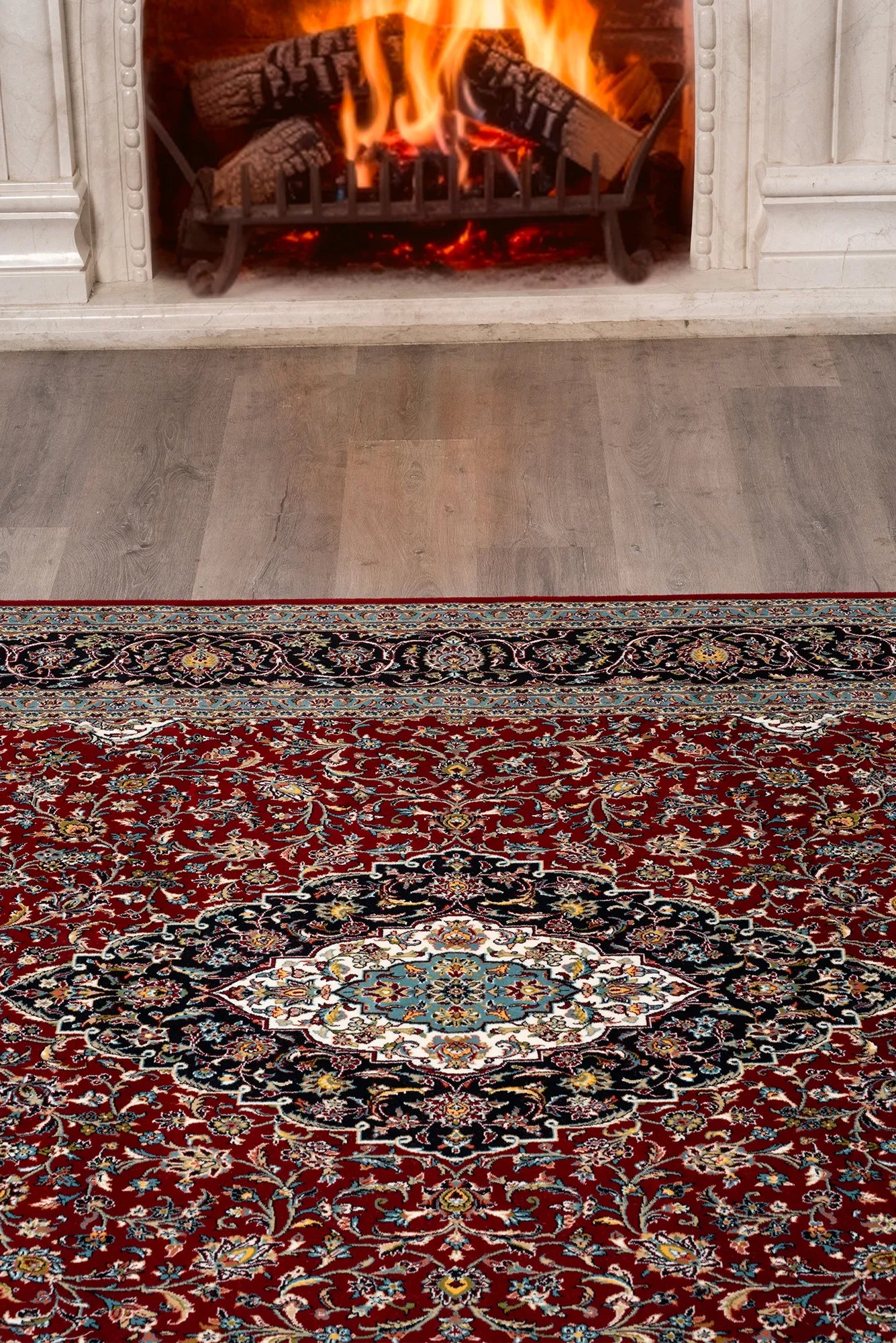Melbourne Traditional Rug - 115 Red