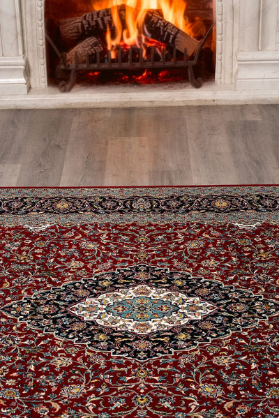 Melbourne Traditional Rug - 115 Red
