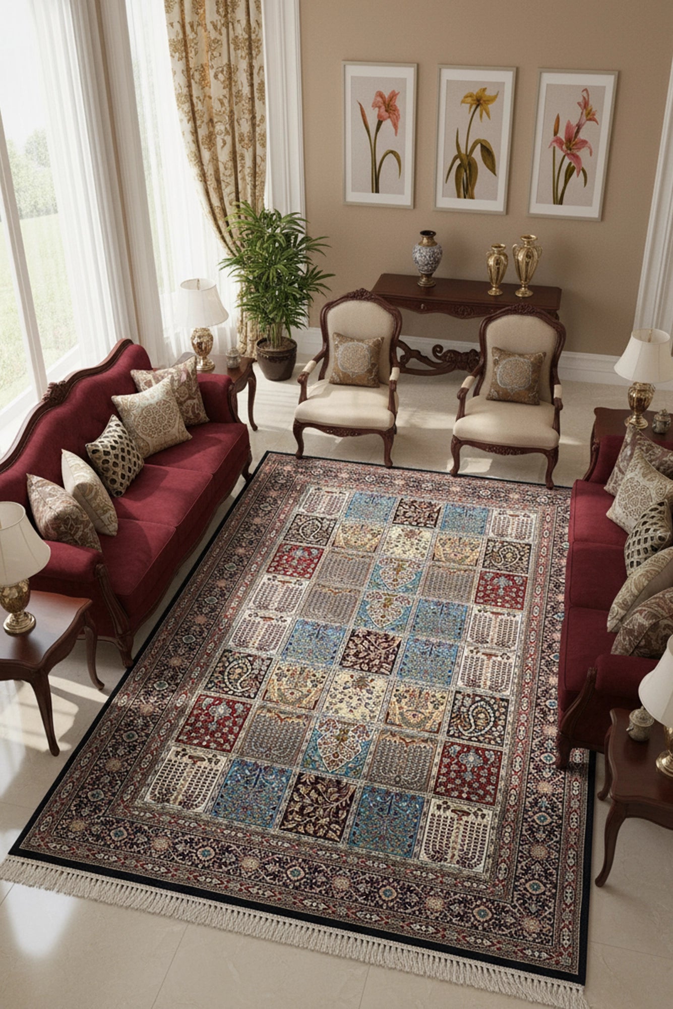 Melbourne Traditional Rug - 114 Multicolours