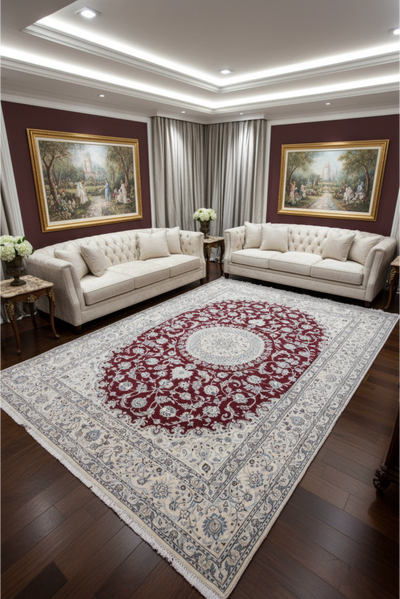 Nain 400x300 cm Hand Knotted Wool & Silk Persian Rug