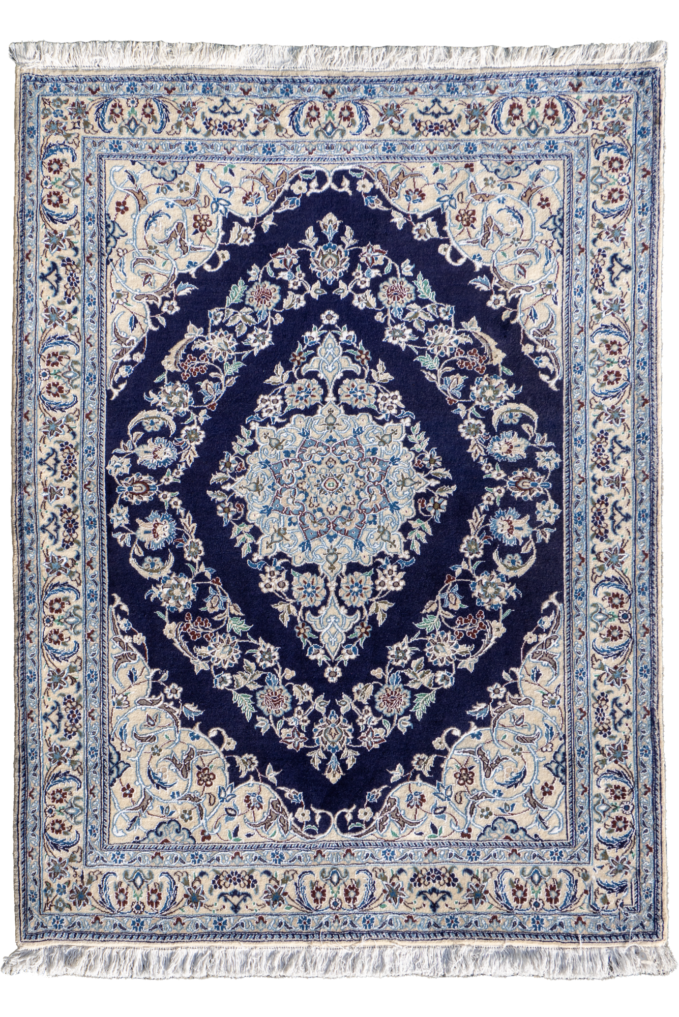 Nain Hand Knotted Wool & Silk Rug | 170x130cm