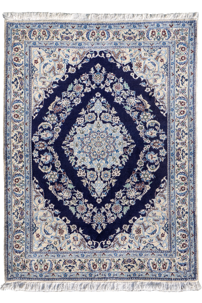 Nain Hand Knotted Wool & Silk Rug | 170x130cm