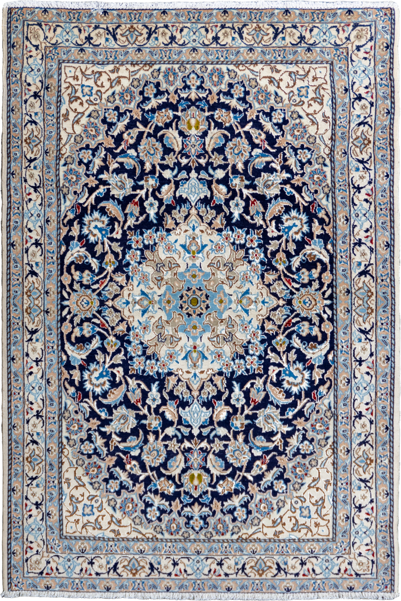 Nain Hand Knotted Wool & Silk Rug | 175x115cm