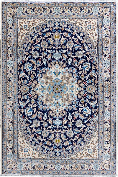 Nain Hand Knotted Wool & Silk Rug | 175x115cm