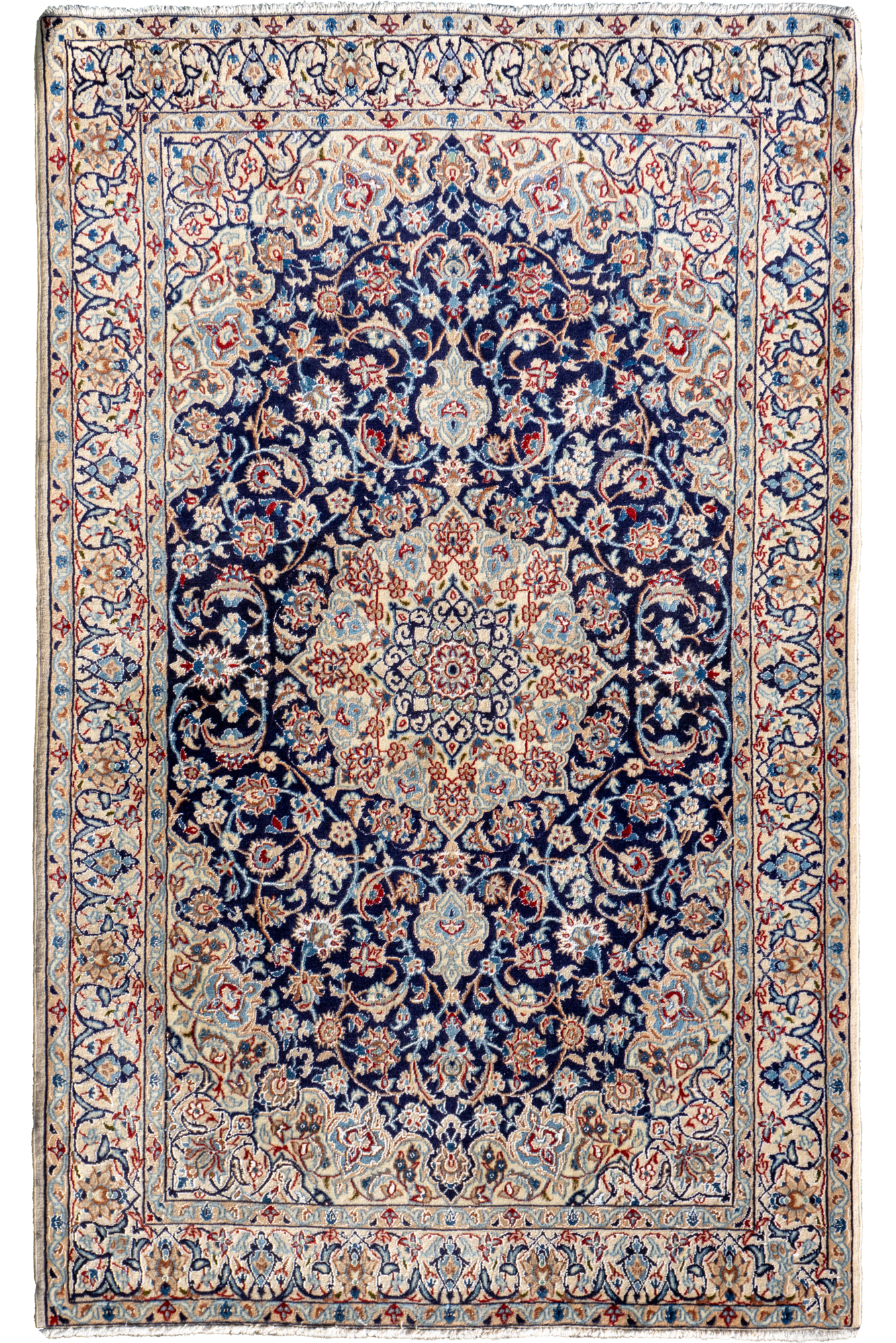 Nain Hand Knotted Wool & Silk Rug | 220x130cm