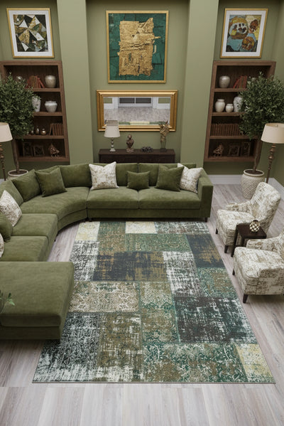 New Jersey Distressed Rug - 142 Green