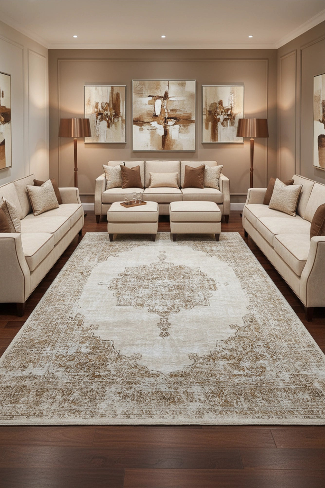 New Jersey Distressed Rug - 124 Cream