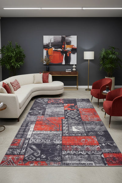 New Jersey Distressed Rug - 134 Red