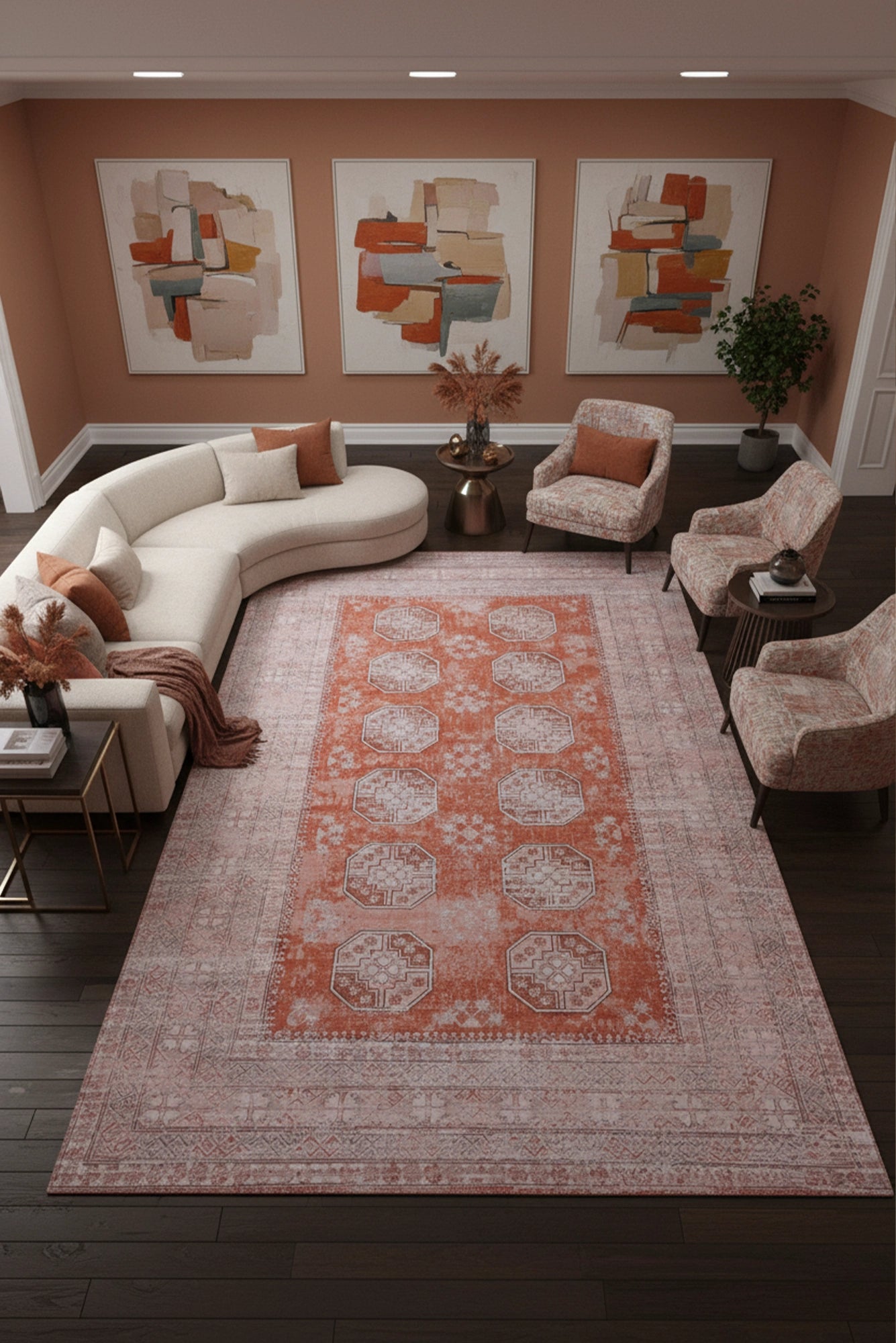 New Jersey Distressed Rug - 137 Orange