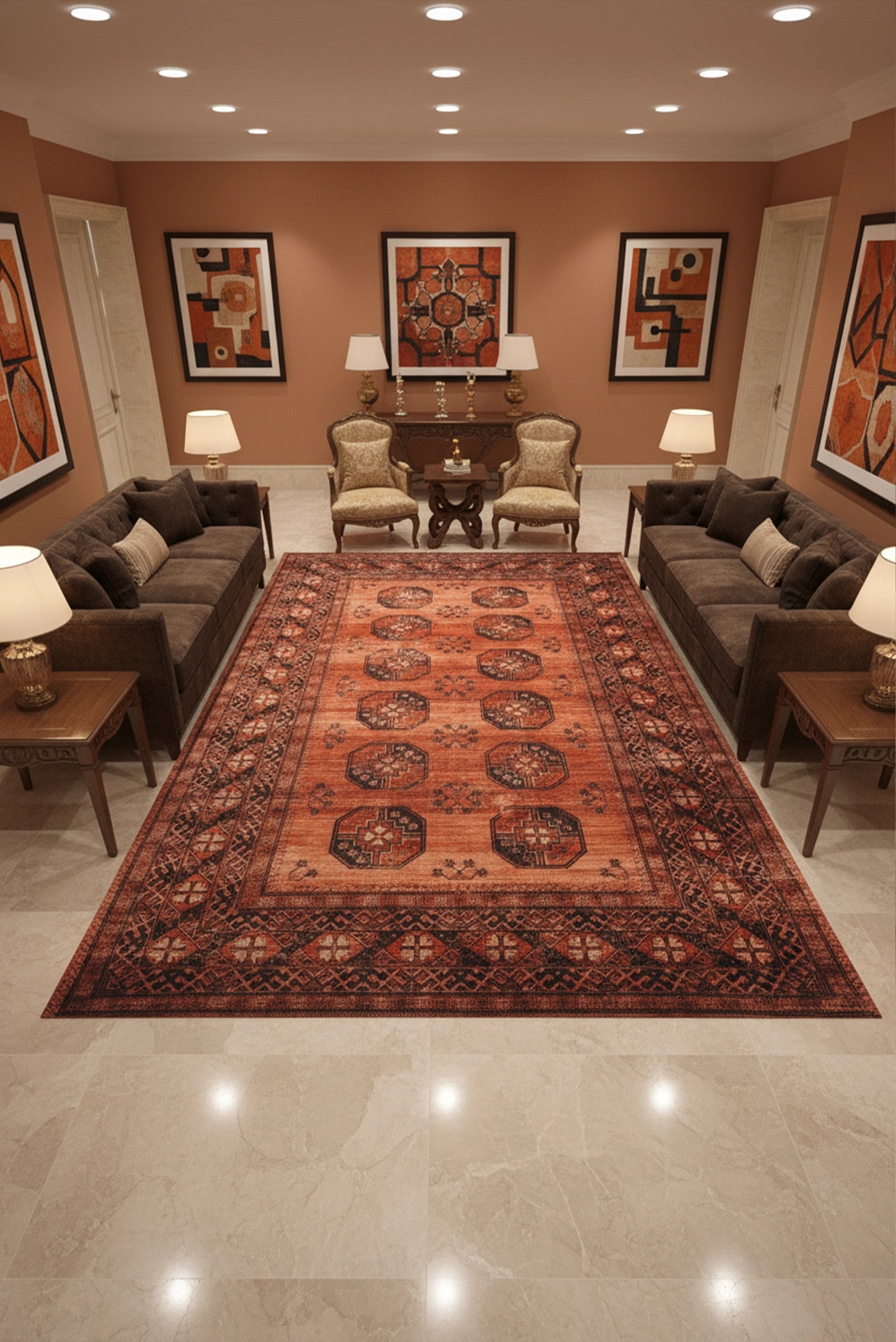 New Jersey Distressed Rug - 139 Orange