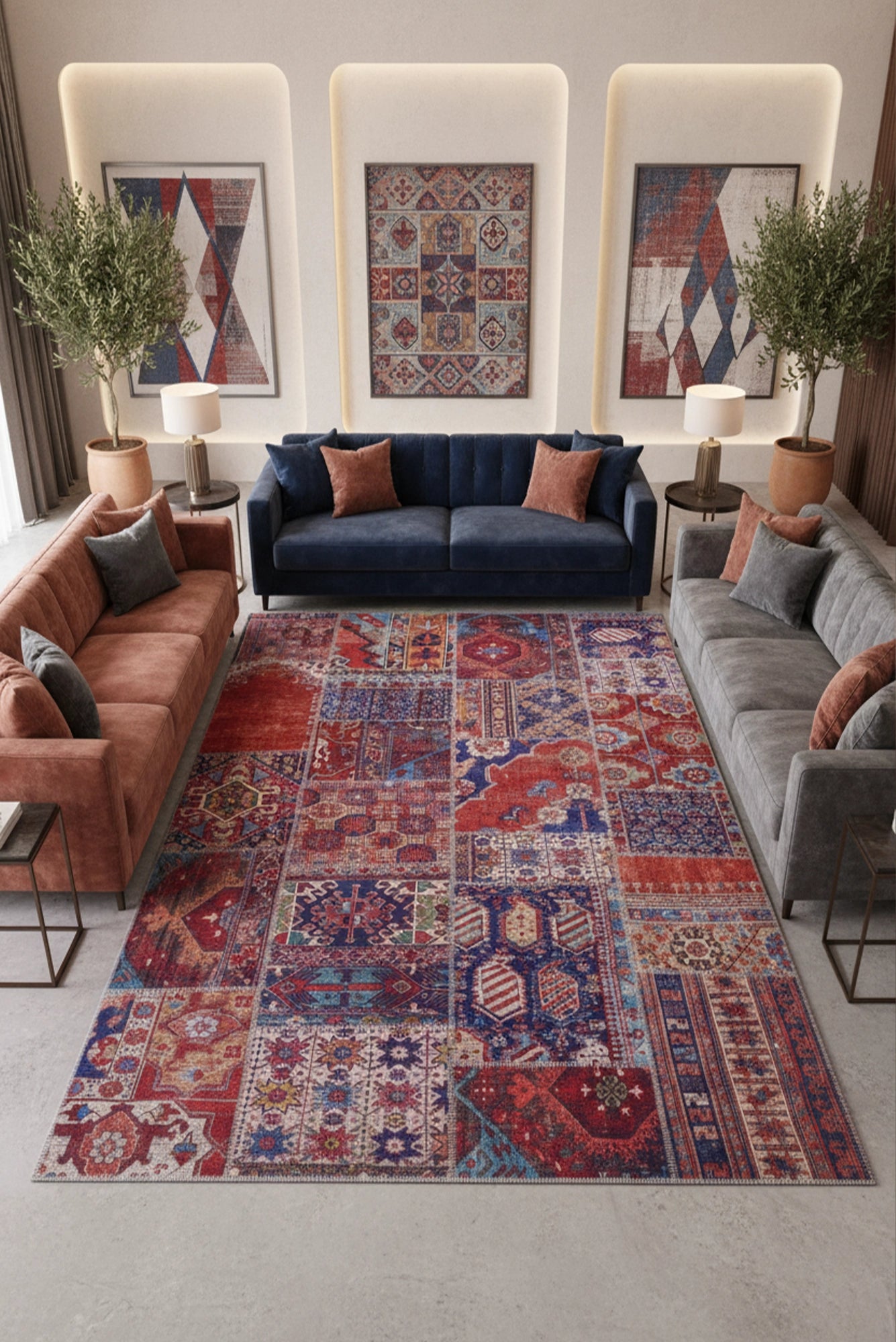 New Jersey Distressed Rug - 135 Multicolour