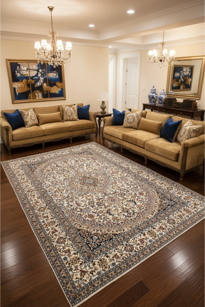 Nain Persian Hand Knotted Wool Rug - 348x240cm