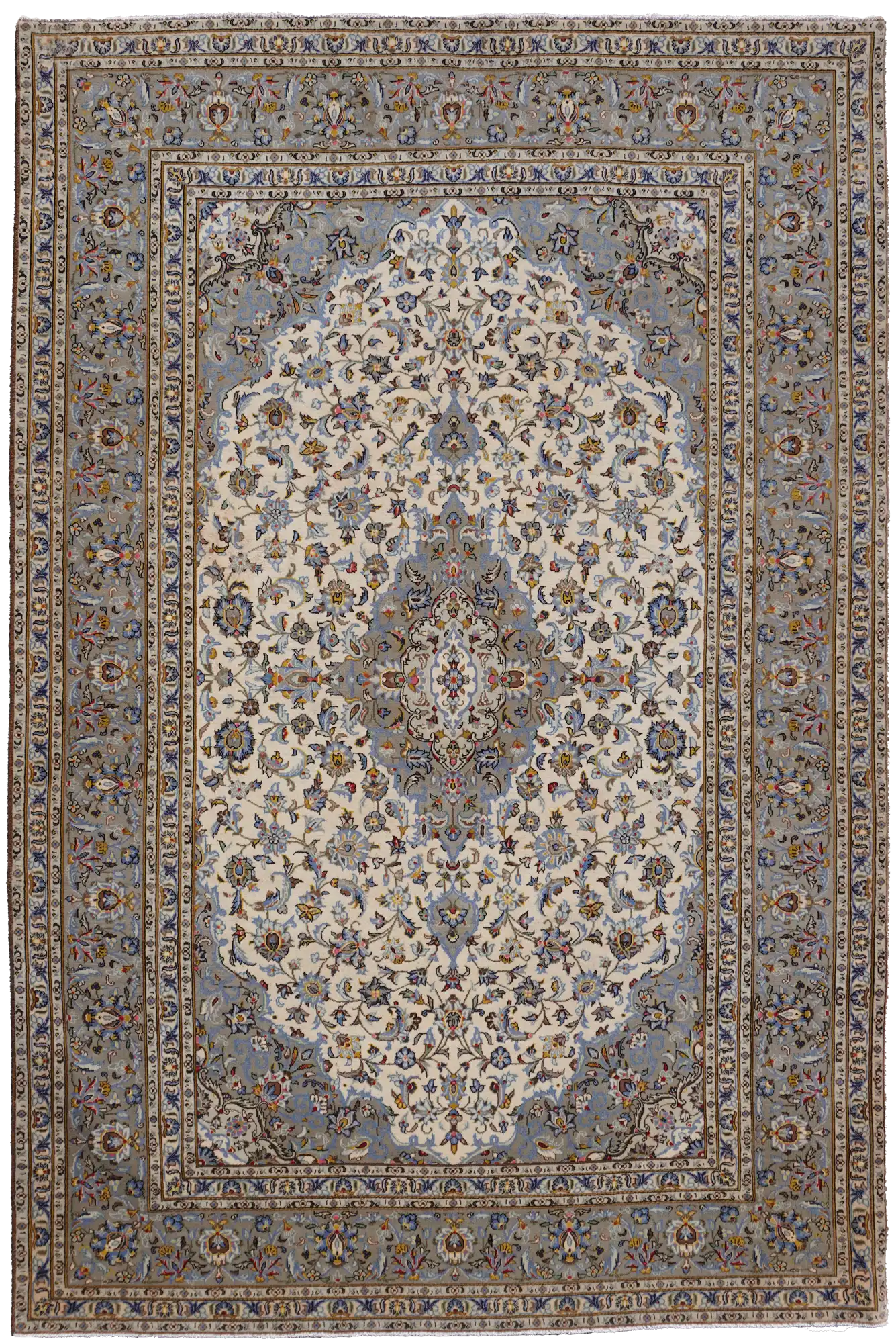 Kashan - Persian Hand Knotted Rug 103 - 300x200cms