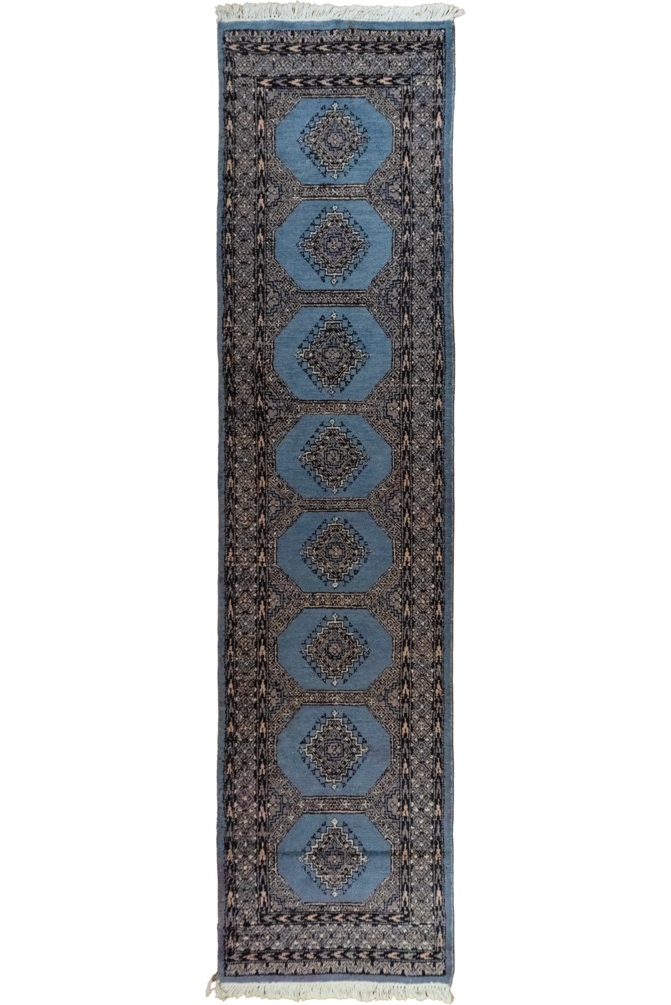Bukhara - Hand Knotted  Wool Hallway Runner Rug 341X81 cm