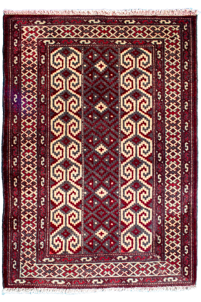 Baluch - Afghan Hand Knotted Wool Rug - 110x80 cm