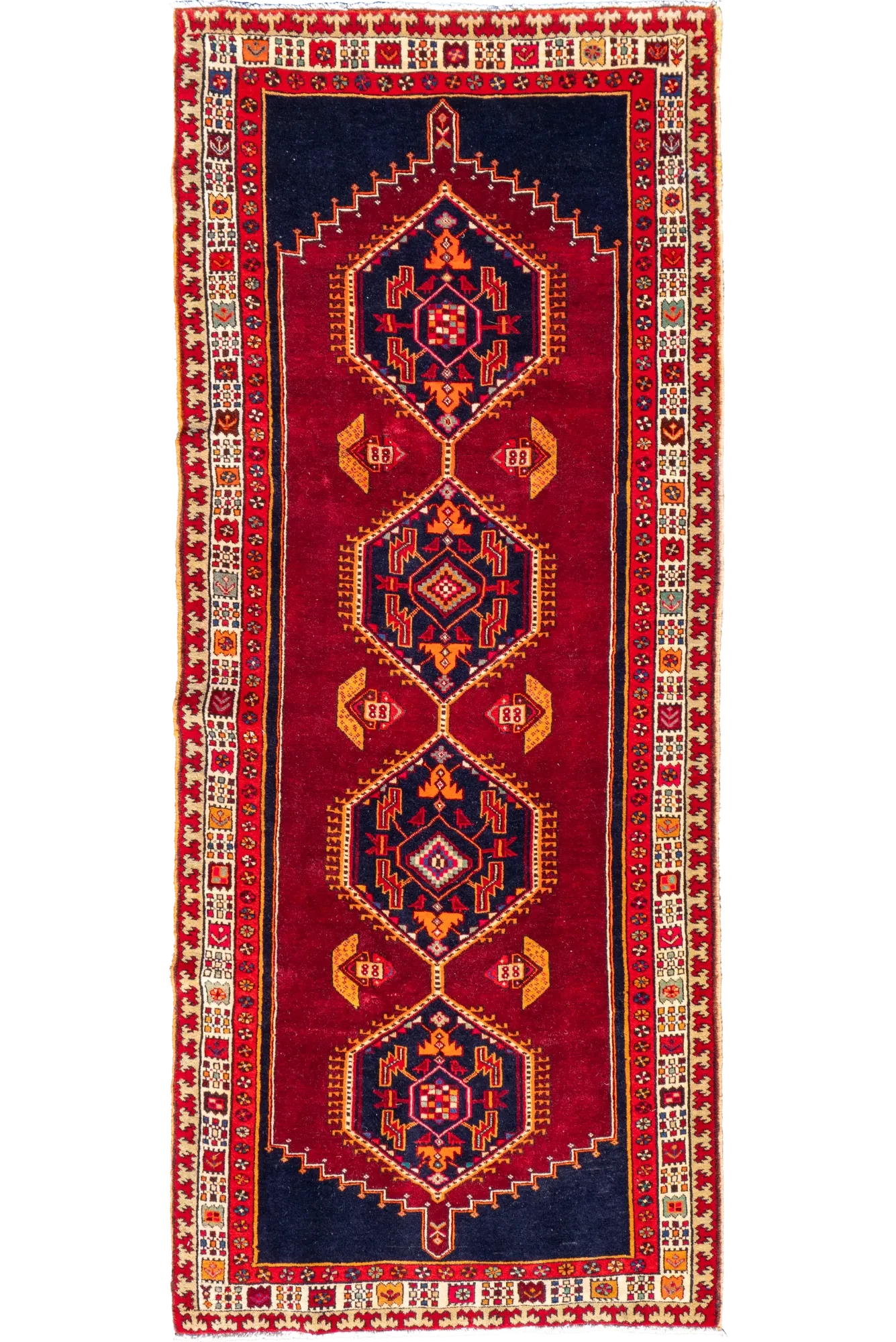 Hamadan - Hand Knotted Wool Rug - 300x125cm
